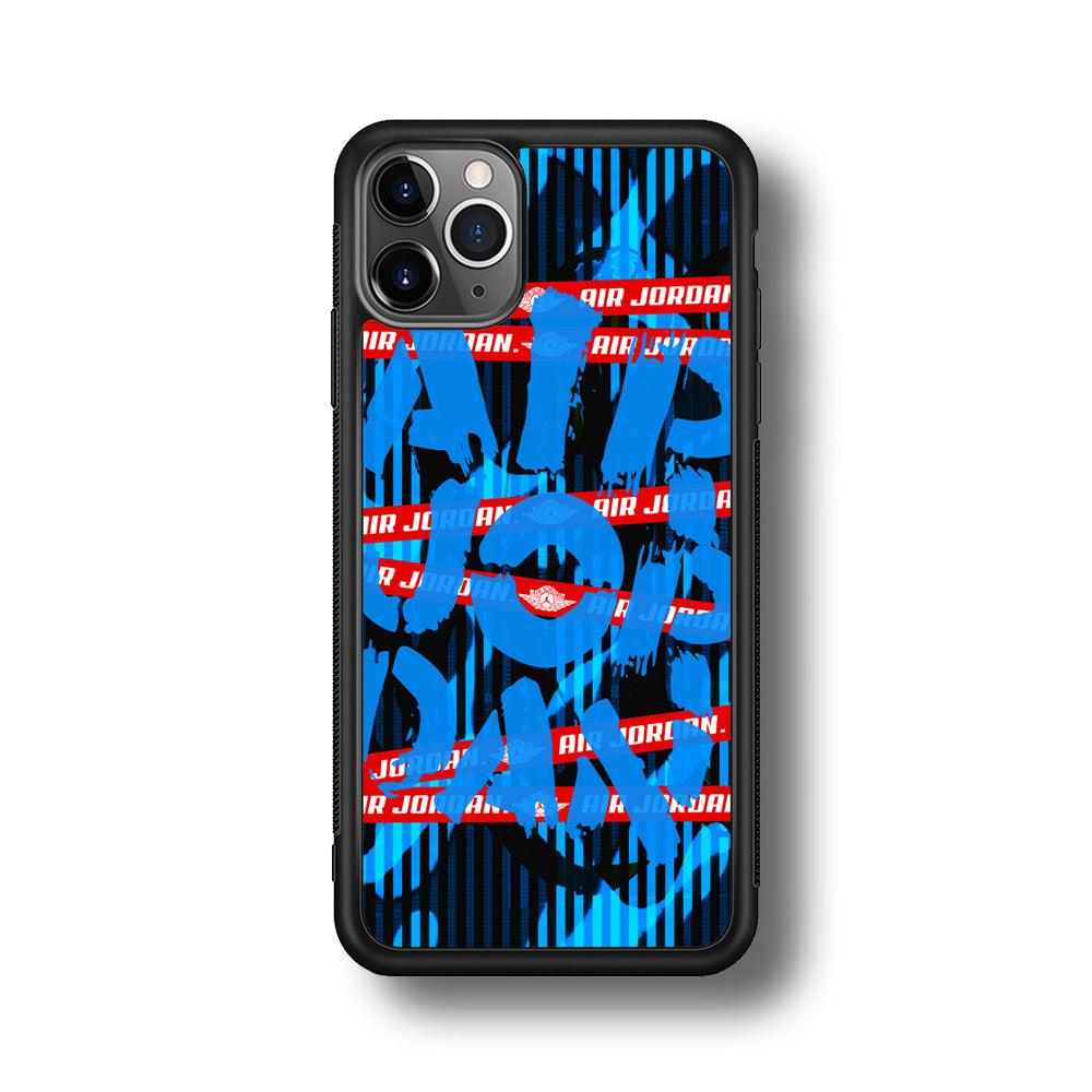 Air Jordan Line Under Water iPhone 11 Pro Case-Rubber Black (2D Case)-Oxvistore