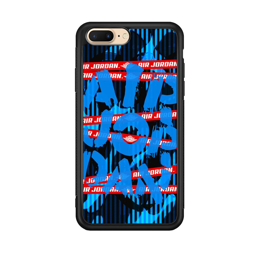 Air Jordan Line Under Water iPhone 7 plus Case-Rubber Black (2D Case)-Oxvistore