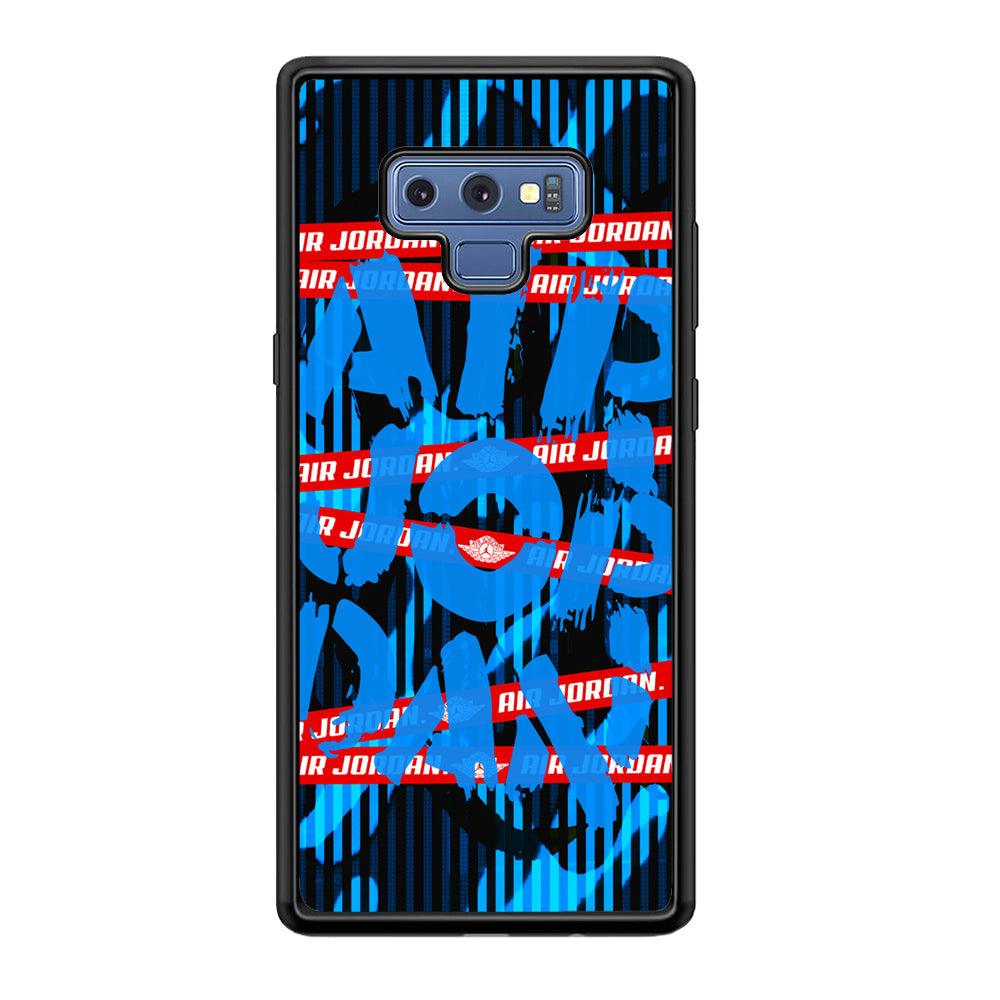 Air Jordan Line Under Water Samsung Galaxy Note 9 Case-Rubber Black (2D Case)-Oxvistore