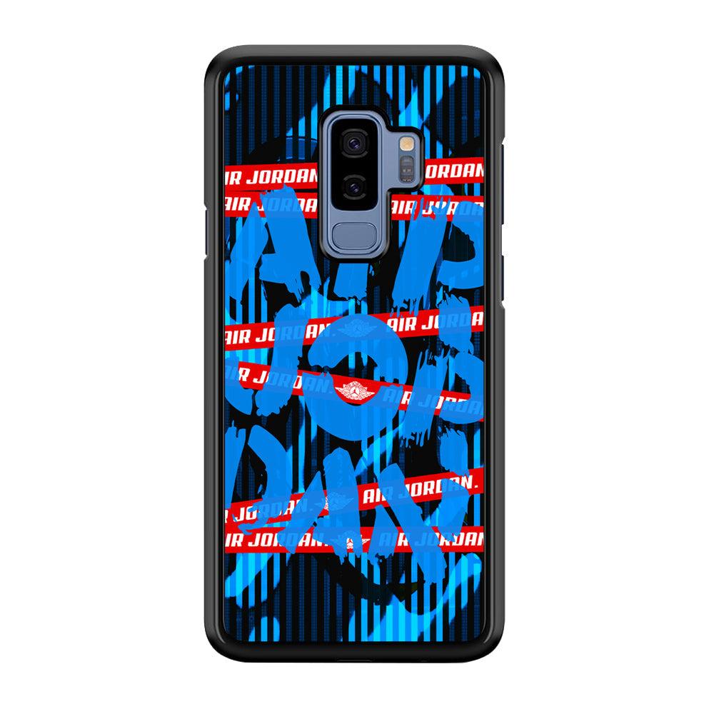 Air Jordan Line Under Water Samsung Galaxy S9 Plus Case-Rubber Black (2D Case)-Oxvistore