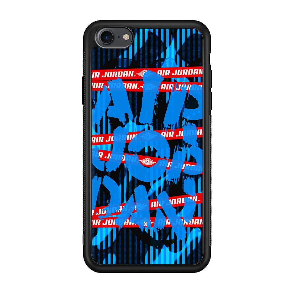 Air Jordan Line Under Water iPhone 8 Case-Rubber Black (2D Case)-Oxvistore