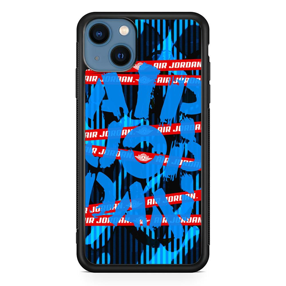 Air Jordan Line Under Water iPhone 14 Case-Rubber Black (2D Case)-Oxvistore