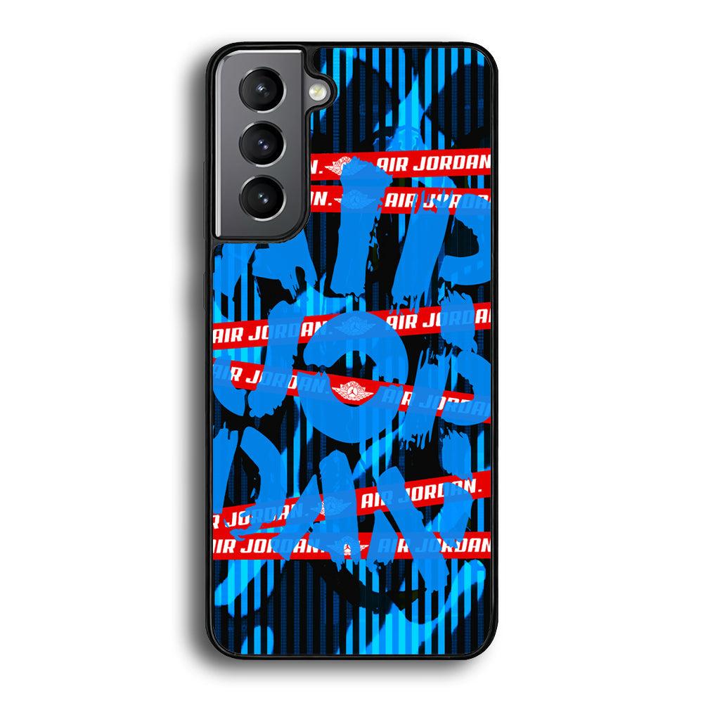 Air Jordan Line Under Water Samsung Galaxy S23 Plus Case-Rubber Black (2D Case)-Oxvistore