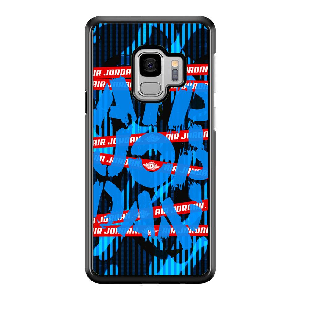 Air Jordan Line Under Water Samsung Galaxy S9 Case-Rubber Black (2D Case)-Oxvistore