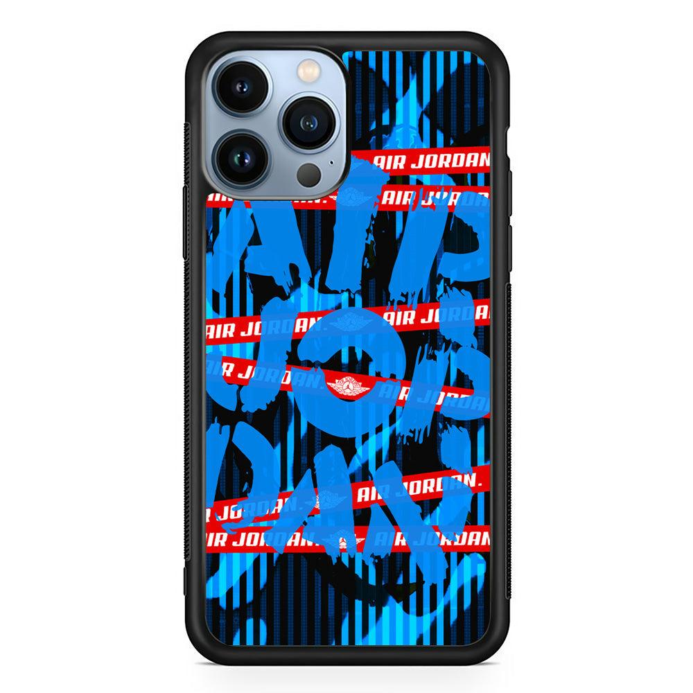 Air Jordan Line Under Water iPhone 14 Pro Max Case-Rubber Black (2D Case)-Oxvistore