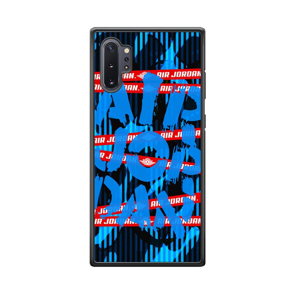 Air Jordan Line Under Water Samsung Galaxy Note 10 Plus Case-Rubber Black (2D Case)-Oxvistore