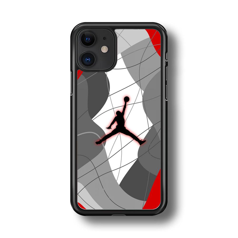 Air Jordan Line of Tradition iPhone 11 Case-Rubber Black (2D Case)-Oxvistore