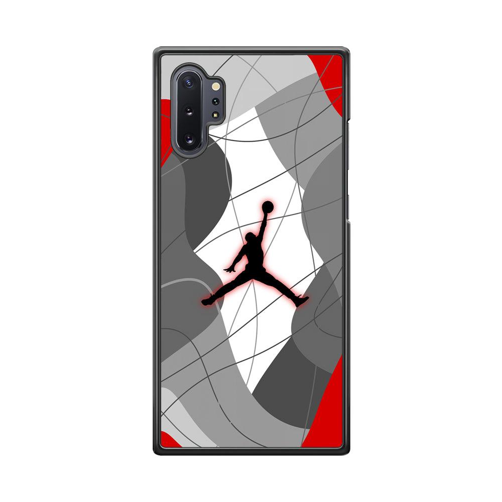 Air Jordan Line of Tradition Samsung Galaxy Note 10 Plus Case-Rubber Black (2D Case)-Oxvistore
