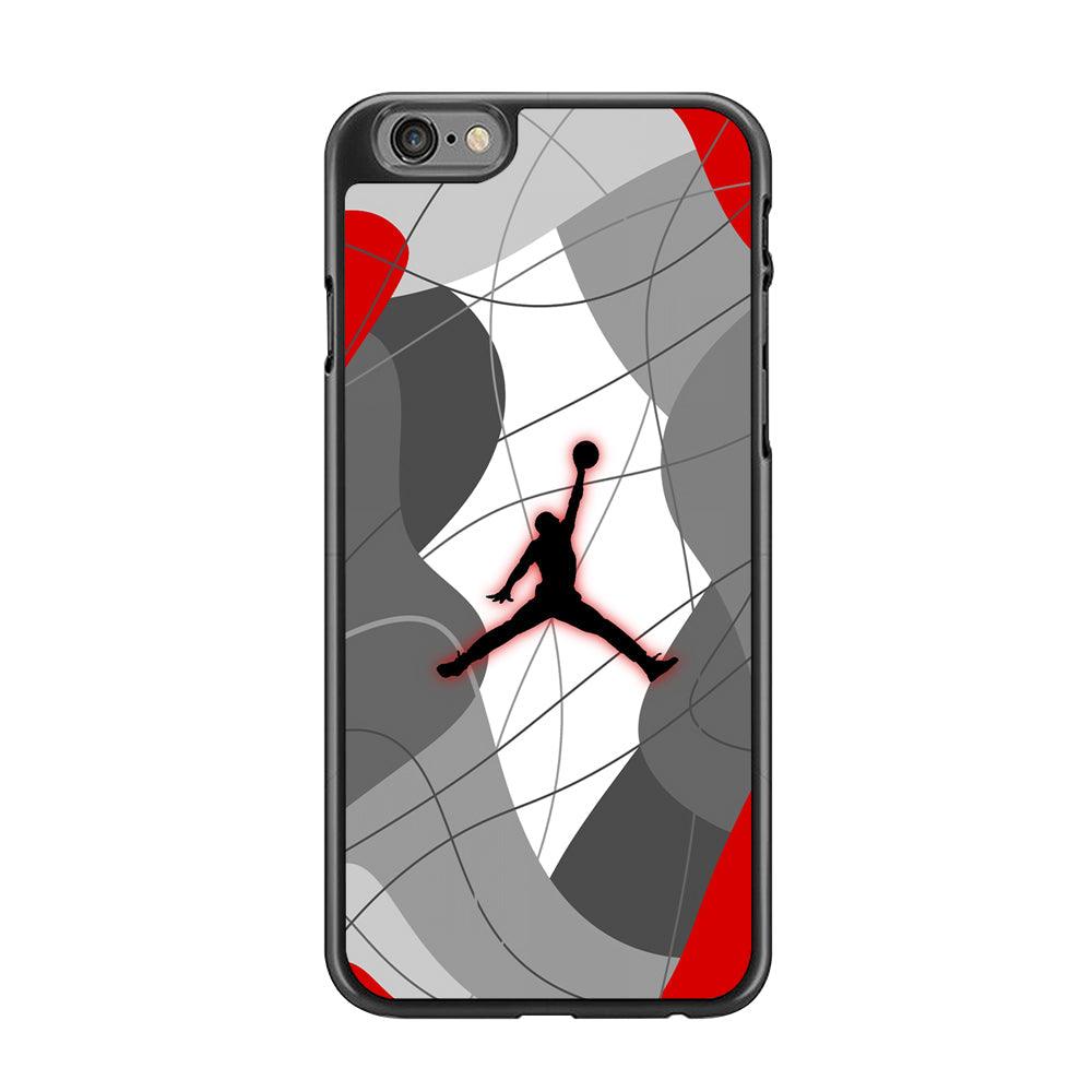Air Jordan Line of Tradition iPhone 6 | 6s Case-Rubber Black (2D Case)-Oxvistore