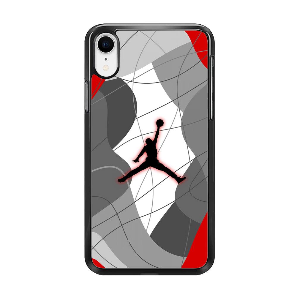 Air Jordan Line of Tradition iPhone XR Case-Rubber Black (2D Case)-Oxvistore