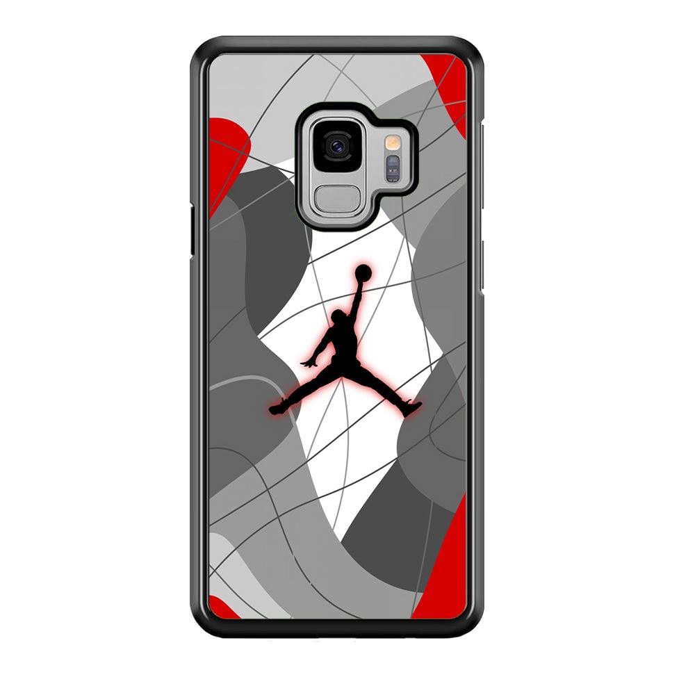 Air Jordan Line of Tradition Samsung Galaxy S9 Case-Rubber Black (2D Case)-Oxvistore