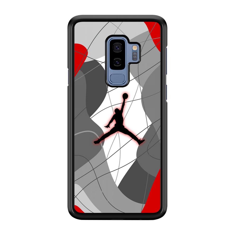 Air Jordan Line of Tradition Samsung Galaxy S9 Plus Case-Rubber Black (2D Case)-Oxvistore