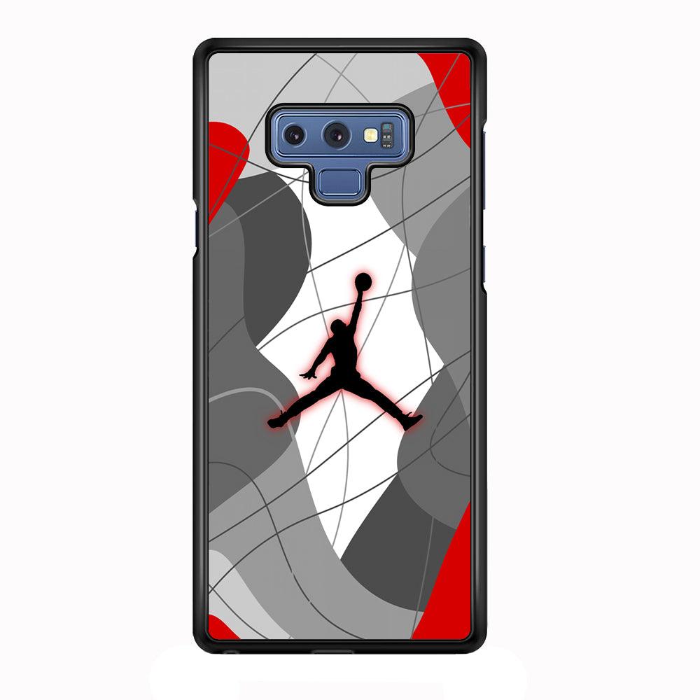 Air Jordan Line of Tradition Samsung Galaxy Note 9 Case-Rubber Black (2D Case)-Oxvistore