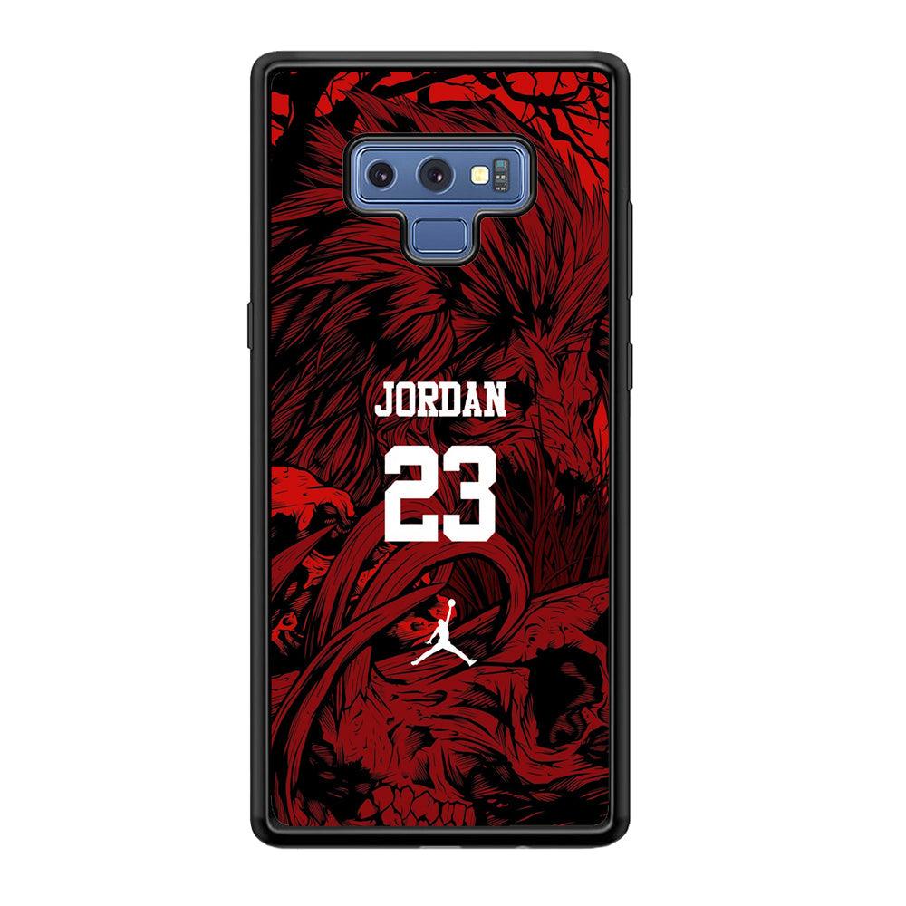 Air Jordan Lion Inside of Mind Samsung Galaxy Note 9 Case-Rubber Black (2D Case)-Oxvistore