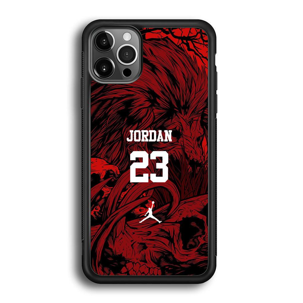 Air Jordan Lion Inside of Mind iPhone 12 Pro Max Case-Rubber Black (2D Case)-Oxvistore