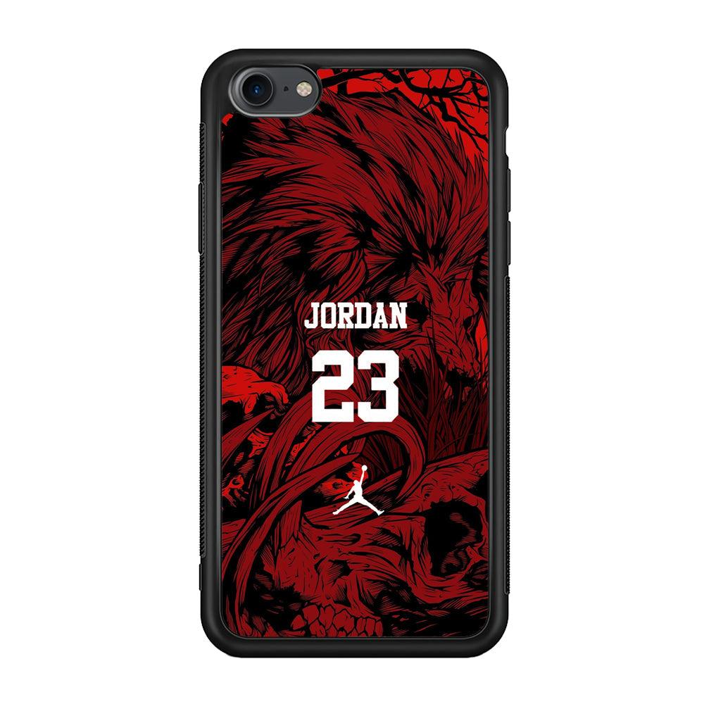 Air Jordan Lion Inside of Mind iPhone 8 Case-Rubber Black (2D Case)-Oxvistore