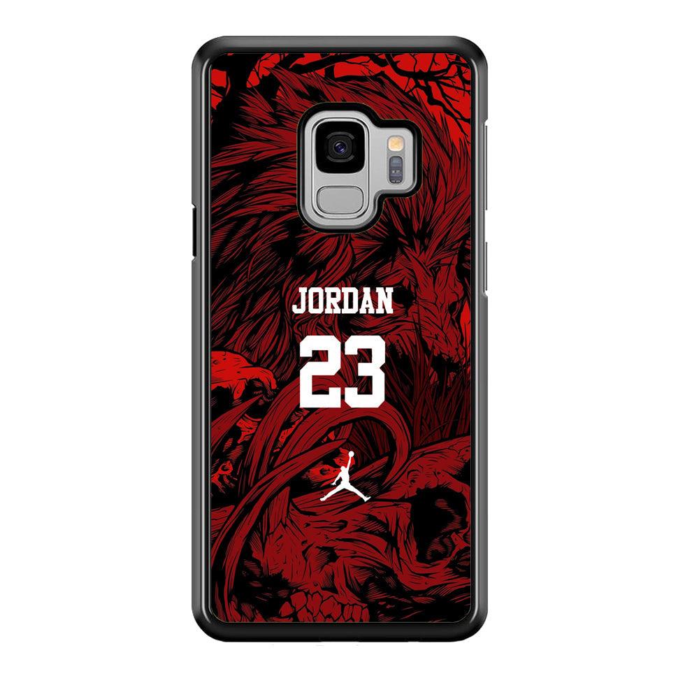 Air Jordan Lion Inside of Mind Samsung Galaxy S9 Case-Rubber Black (2D Case)-Oxvistore