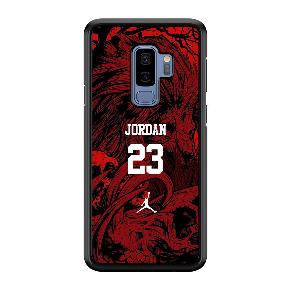 Air Jordan Lion Inside of Mind Samsung Galaxy S9 Plus Case-Rubber Black (2D Case)-Oxvistore
