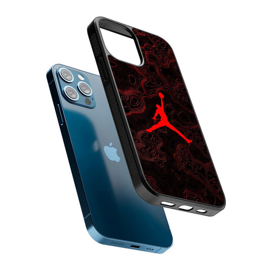 Air Jordan Logo Abstract Line 2D Rubber Phone Case-Oxvistore