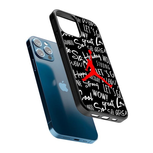 Air Jordan Logo Handwriting 2D Rubber Phone Case-Oxvistore