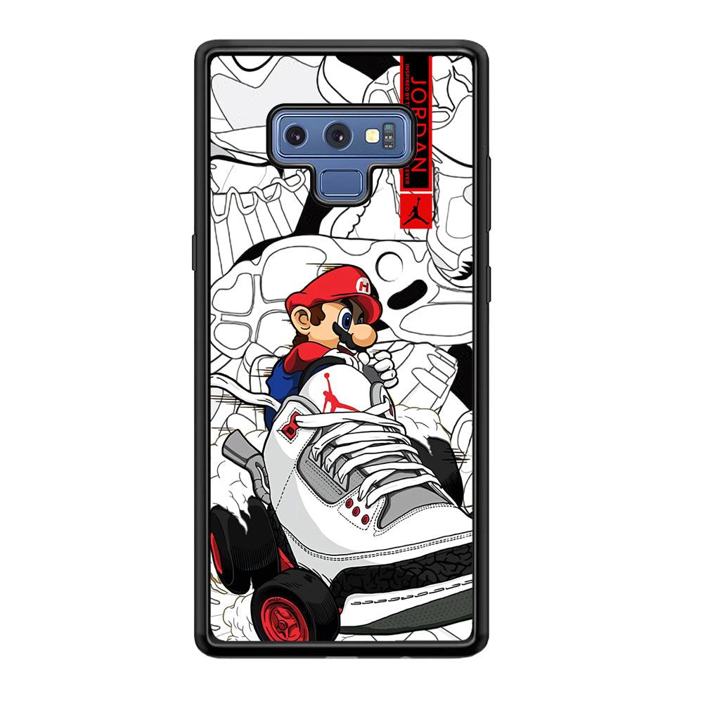 Air Jordan Mario Ride The Shoes Samsung Galaxy Note 9 Case-Rubber Black (2D Case)-Oxvistore
