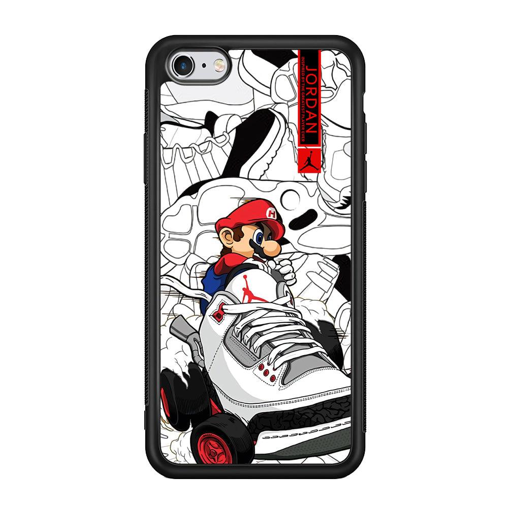 Air Jordan Mario Ride The Shoes iPhone 6 Plus | 6s Plus Case-Rubber Black (2D Case)-Oxvistore