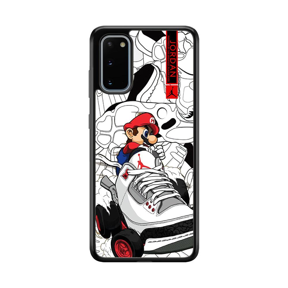Air Jordan Mario Ride The Shoes Samsung Galaxy S20 Case-Rubber Black (2D Case)-Oxvistore