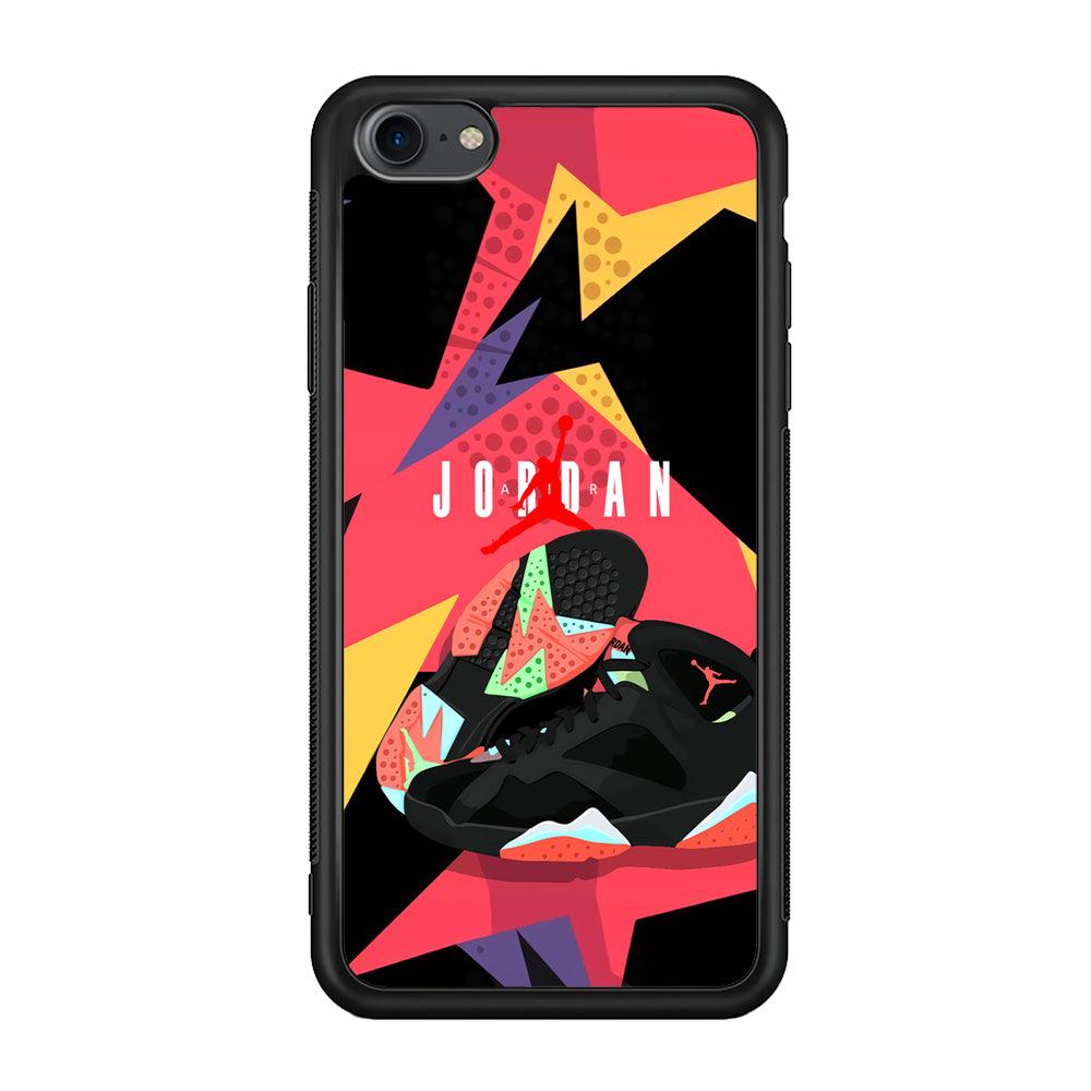 Air Jordan Milestones of Scramble iPhone 8 Case-Rubber Black (2D Case)-Oxvistore