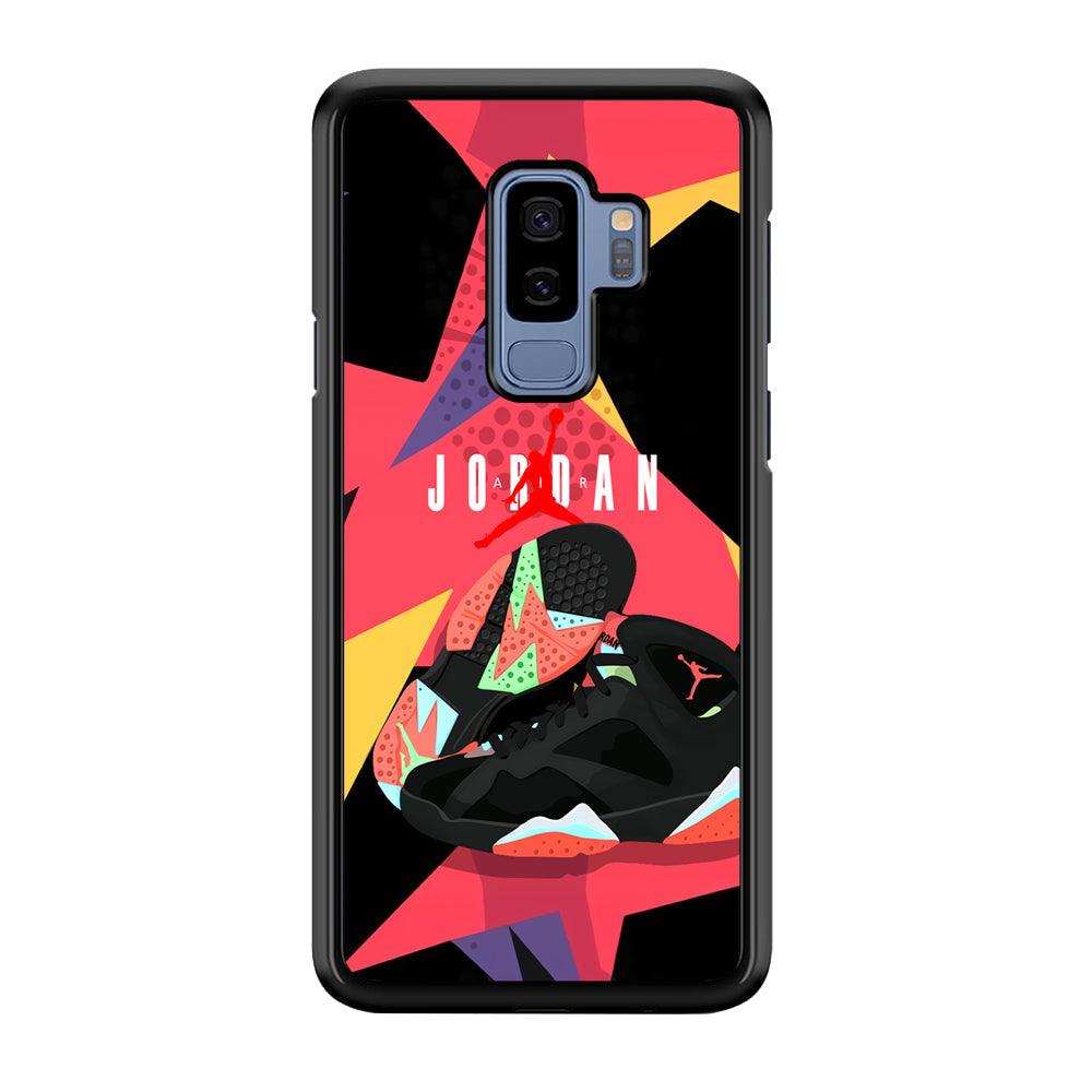 Air Jordan Milestones of Scramble Samsung Galaxy S9 Plus Case-Rubber Black (2D Case)-Oxvistore