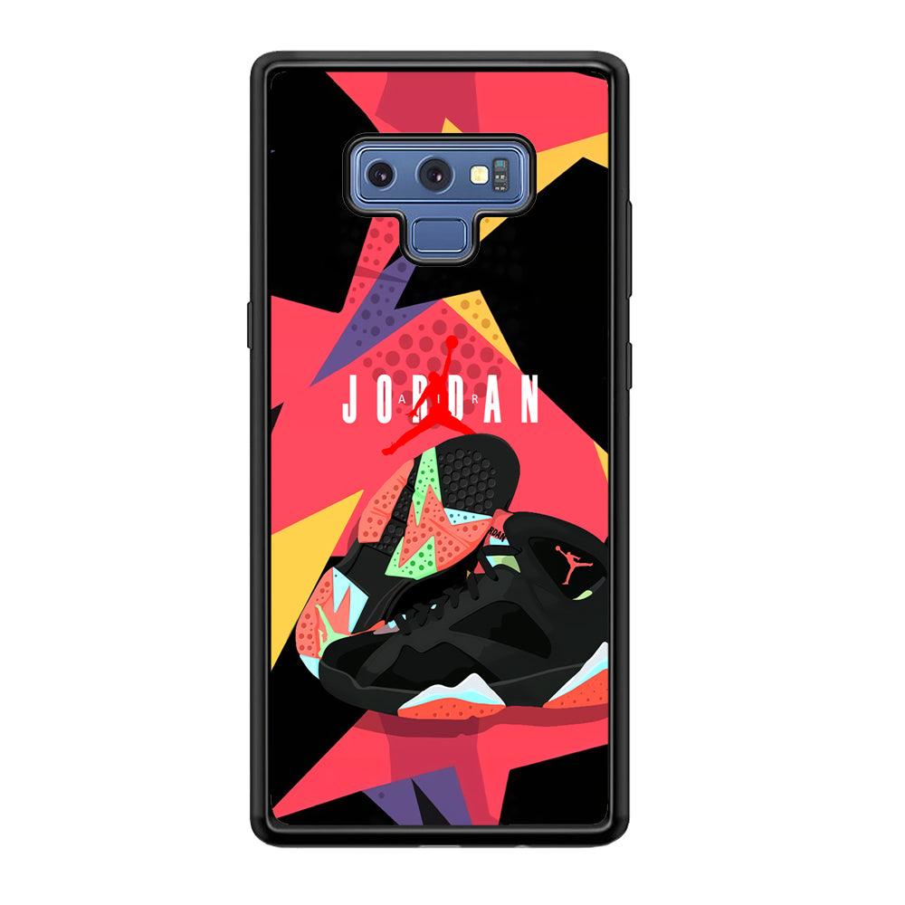 Air Jordan Milestones of Scramble Samsung Galaxy Note 9 Case-Rubber Black (2D Case)-Oxvistore