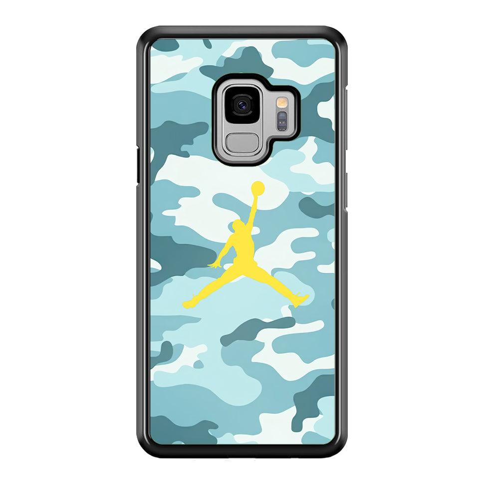 Air Jordan Ocean Camo Samsung Galaxy S9 Case-Rubber Black (2D Case)-Oxvistore