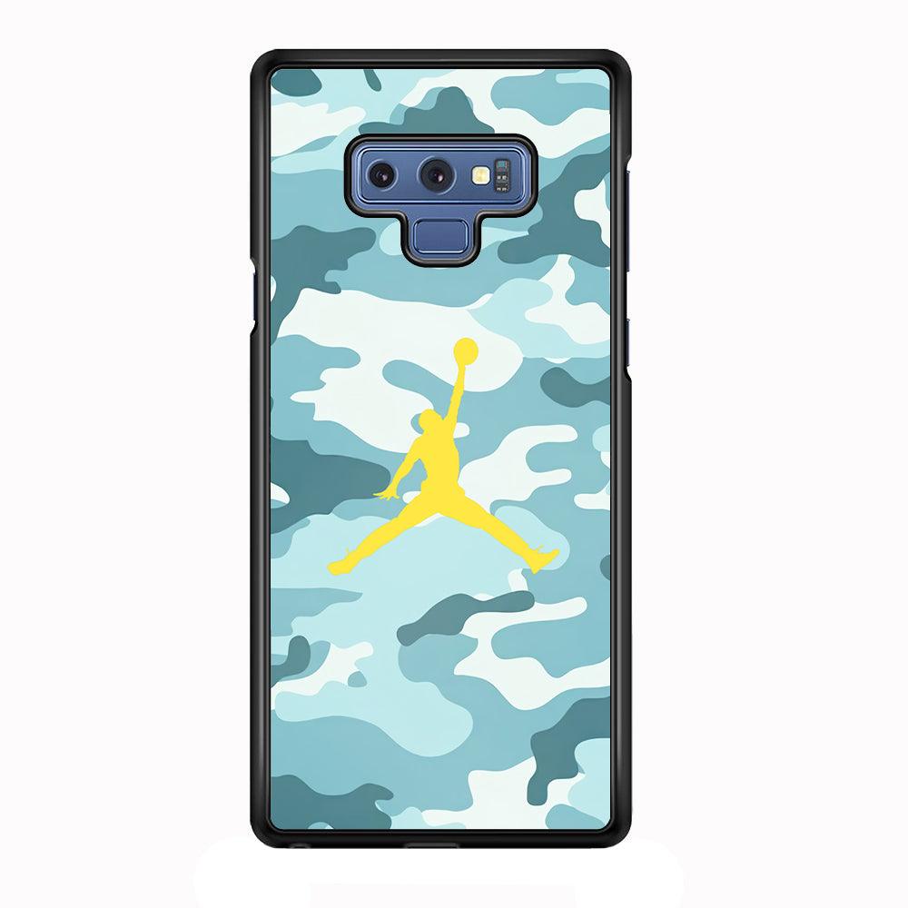 Air Jordan Ocean Camo Samsung Galaxy Note 9 Case-Rubber Black (2D Case)-Oxvistore