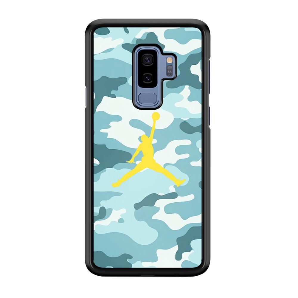 Air Jordan Ocean Camo Samsung Galaxy S9 Plus Case-Rubber Black (2D Case)-Oxvistore