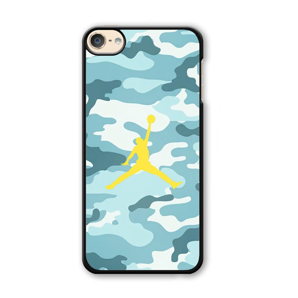 Air Jordan Ocean Camo iPod Touch 6 Case-Plastic Black (2D Case)-Oxvistore