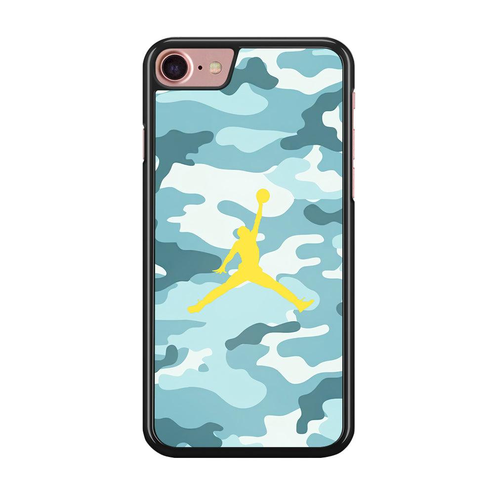 Air Jordan Ocean Camo iPhone 7 Case-Rubber Black (2D Case)-Oxvistore
