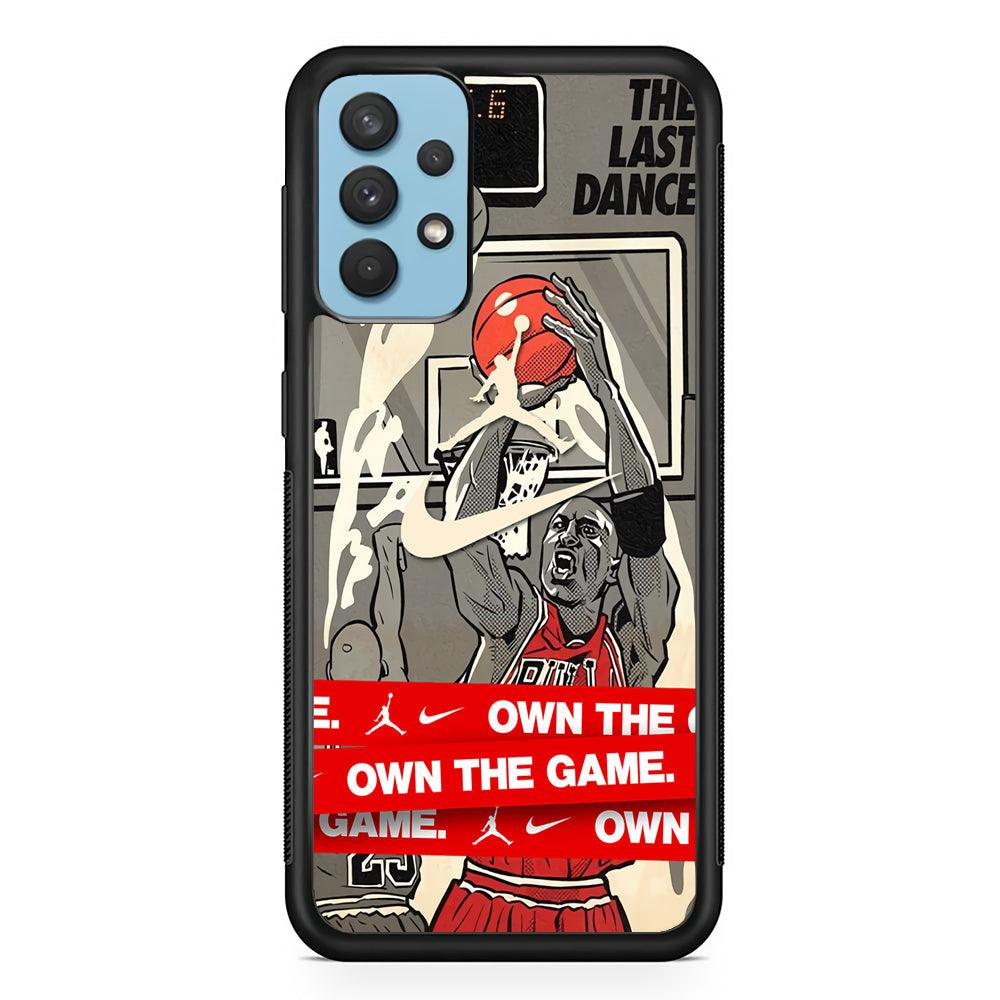 Air Jordan Own The Game Samsung Galaxy A32 Case-Rubber Black (2D Case)-Oxvistore