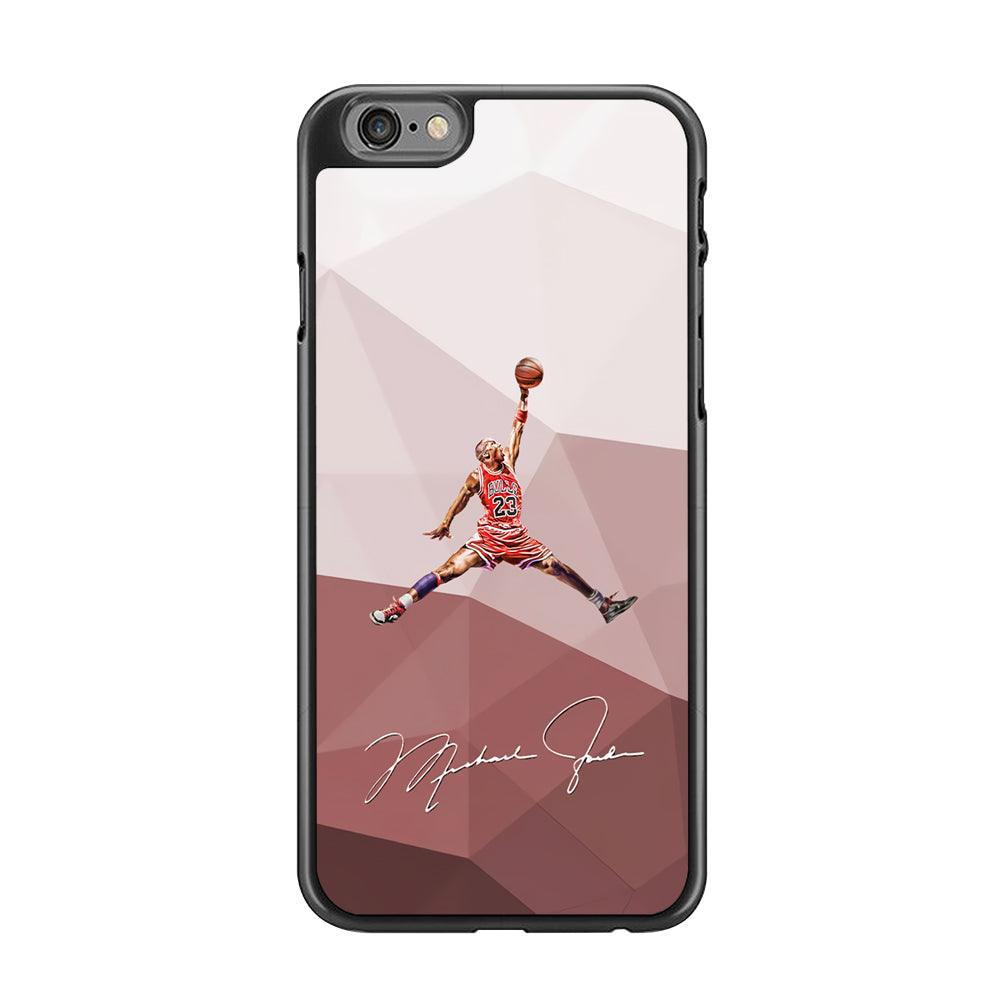 Air Jordan Real Fighter iPhone 6 | 6s Case-Rubber Black (2D Case)-Oxvistore