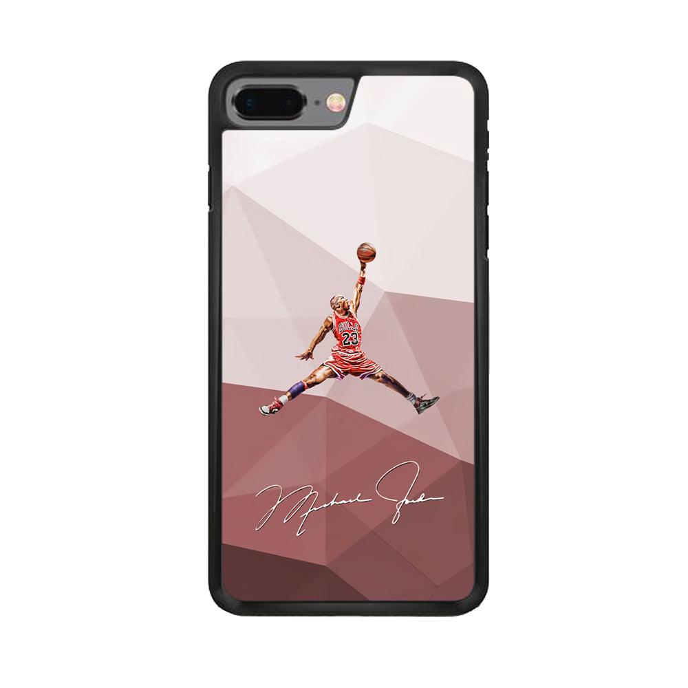 Air Jordan Real Fighter iPhone 7 Plus Case-Rubber Black (2D Case)-Oxvistore