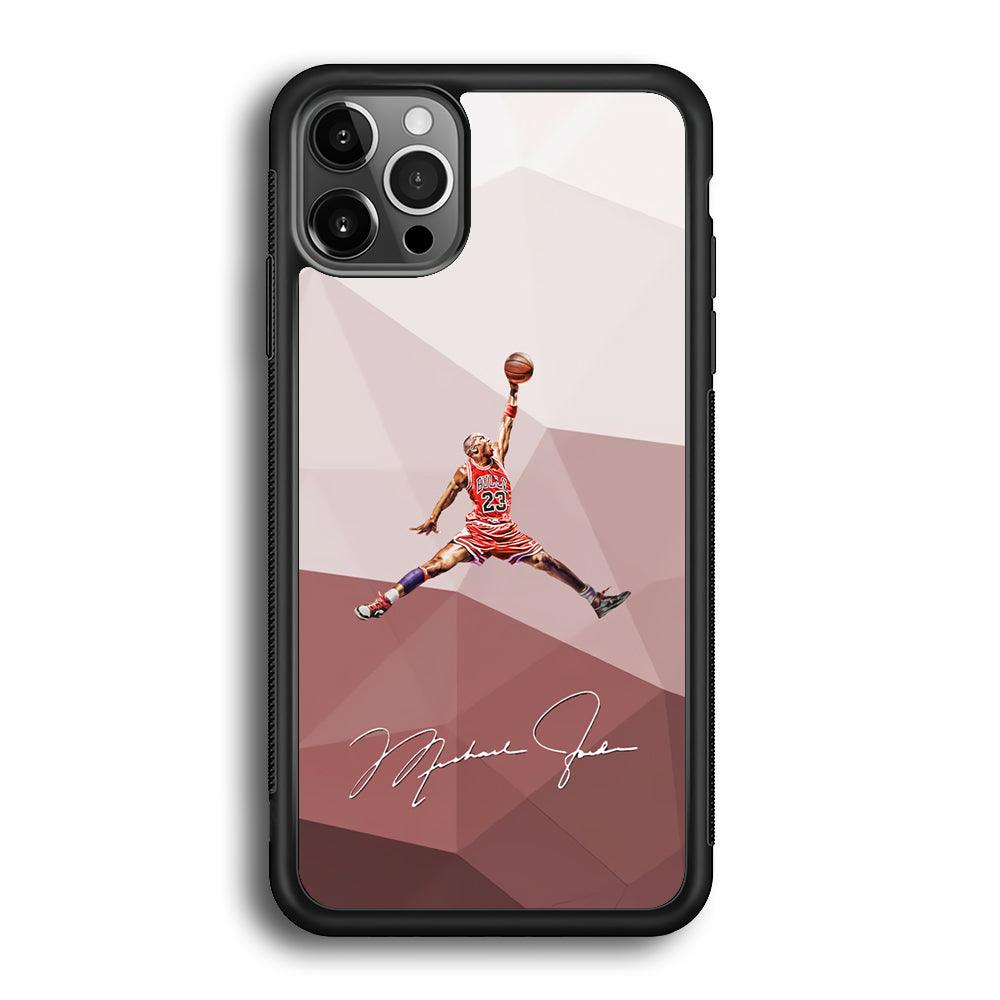 Air Jordan Real Fighter iPhone 12 Pro Case-Rubber Black (2D Case)-Oxvistore