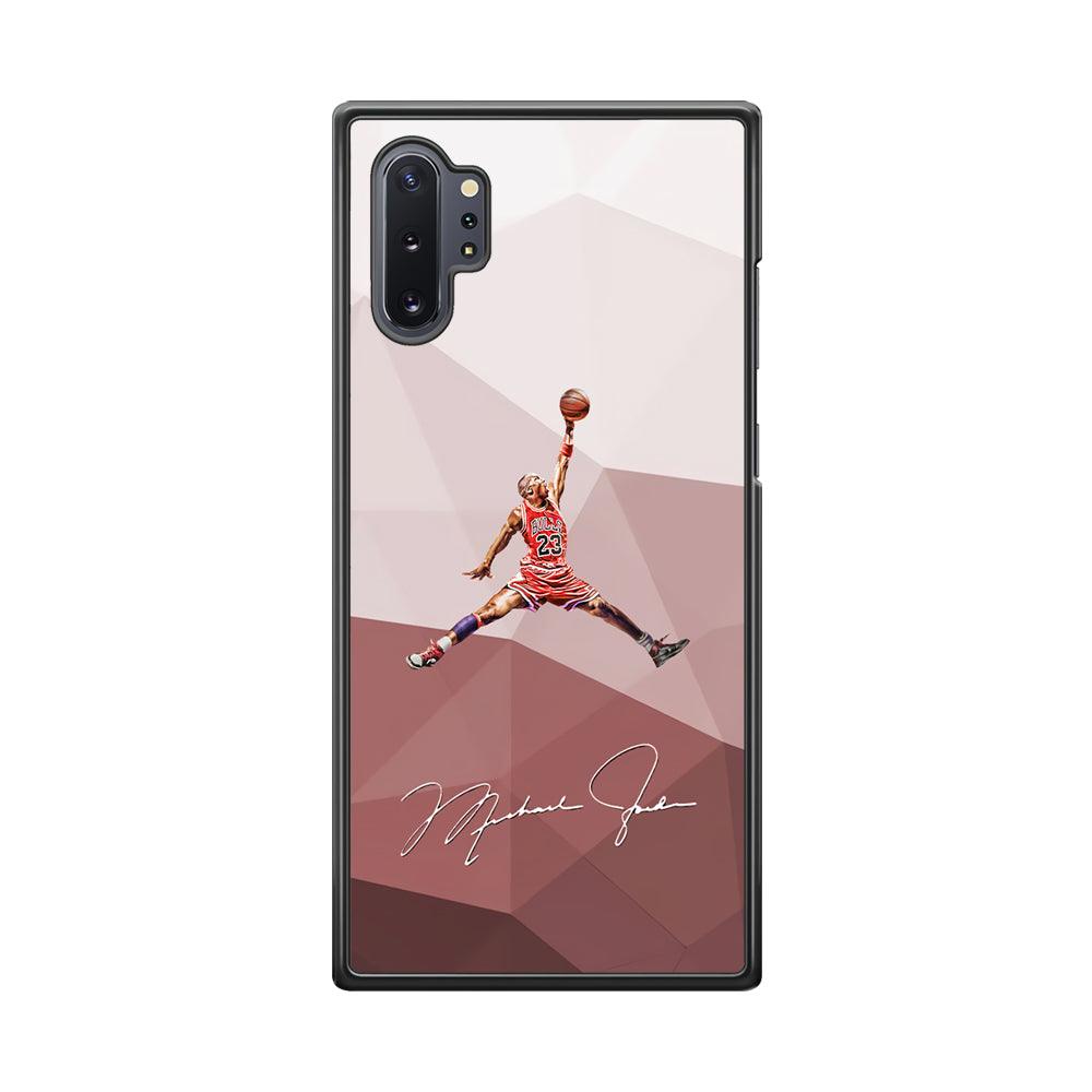 Air Jordan Real Fighter Samsung Galaxy Note 10 Plus Case-Rubber Black (2D Case)-Oxvistore