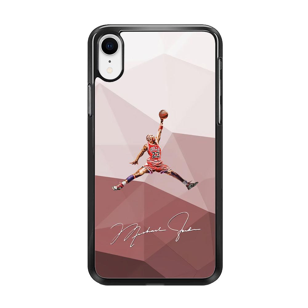 Air Jordan Real Fighter iPhone XR Case-Rubber Black (2D Case)-Oxvistore