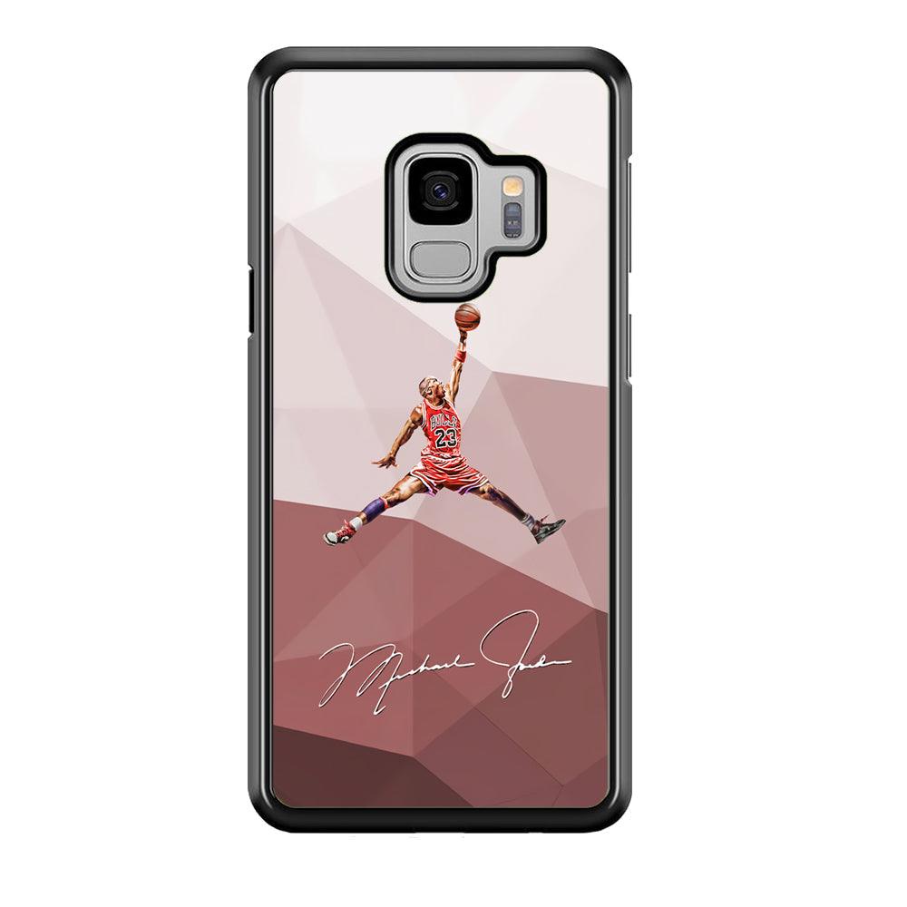 Air Jordan Real Fighter Samsung Galaxy S9 Case-Rubber Black (2D Case)-Oxvistore