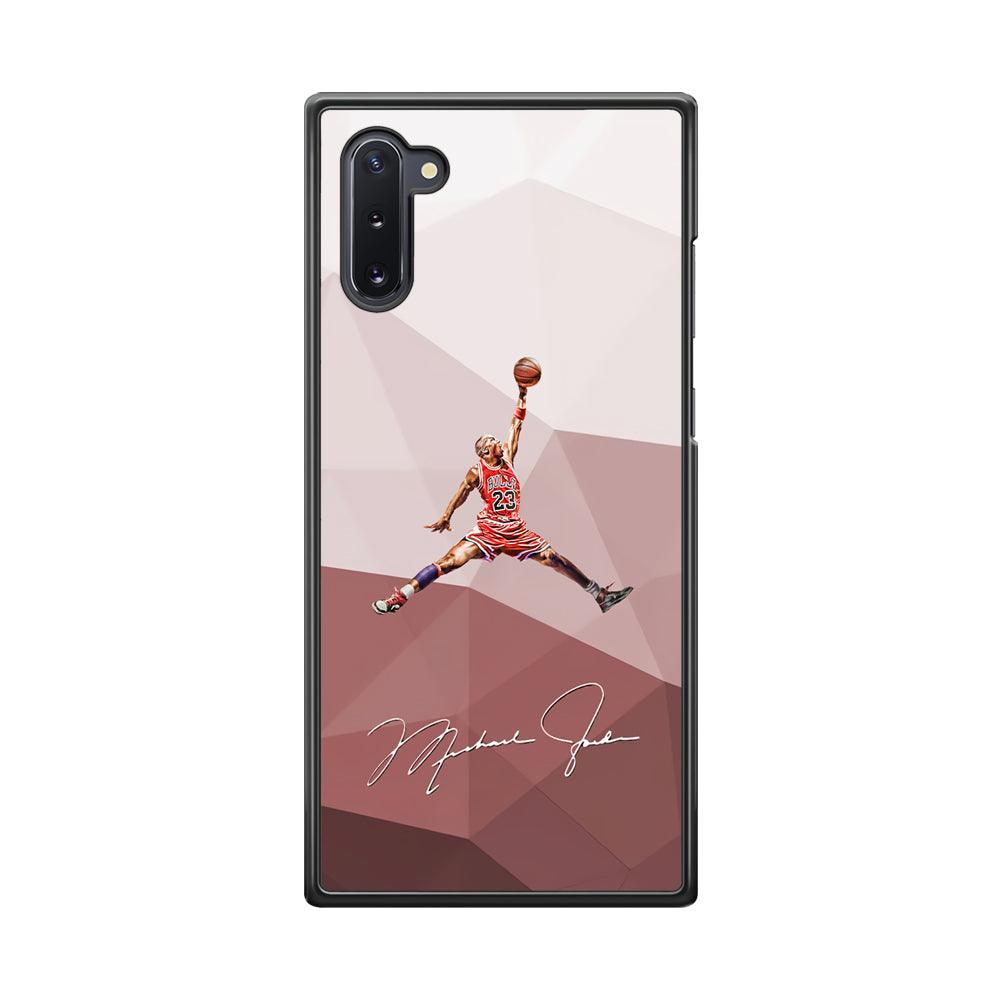 Air Jordan Real Fighter Samsung Galaxy Note 10 Case-Rubber Black (2D Case)-Oxvistore