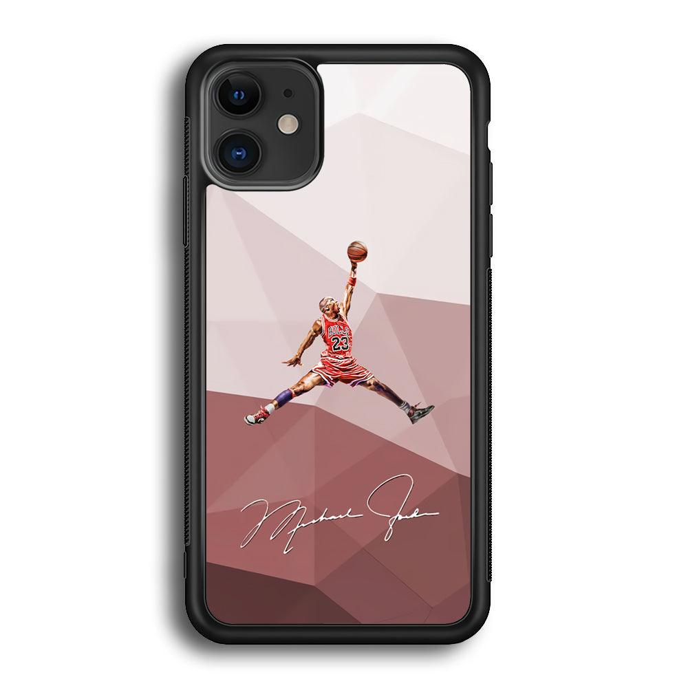 Air Jordan Real Fighter iPhone 12 Case-Rubber Black (2D Case)-Oxvistore