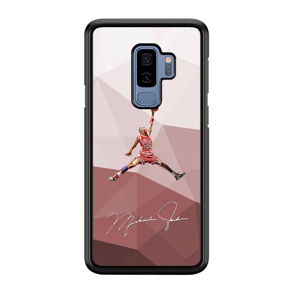 Air Jordan Real Fighter Samsung Galaxy S9 Plus Case-Rubber Black (2D Case)-Oxvistore