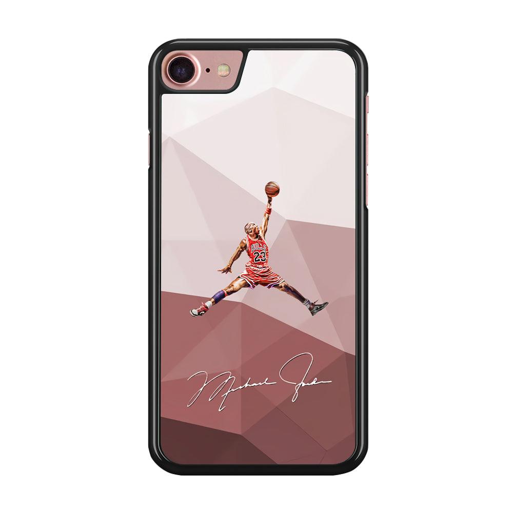 Air Jordan Real Fighter iPhone 8 Case-Rubber Black (2D Case)-Oxvistore
