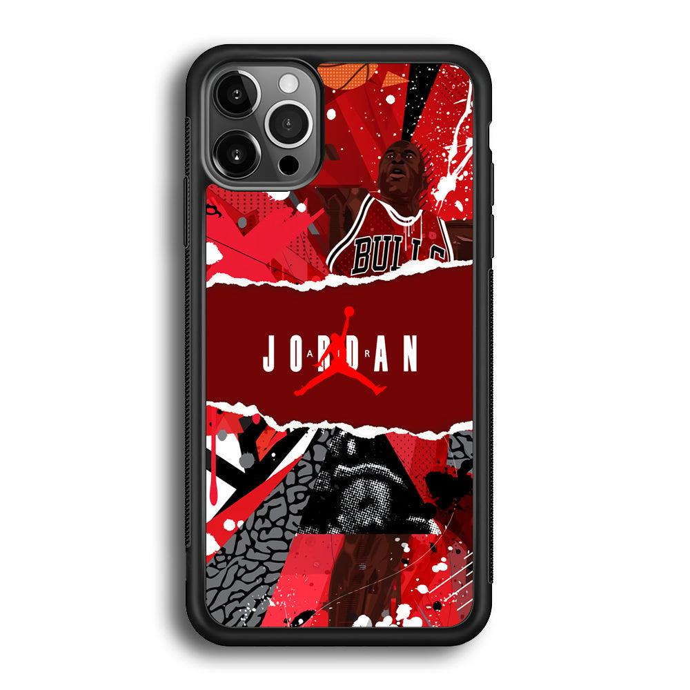 Air Jordan Real Soul iPhone 12 Pro Max Case-Rubber Black (2D Case)-Oxvistore