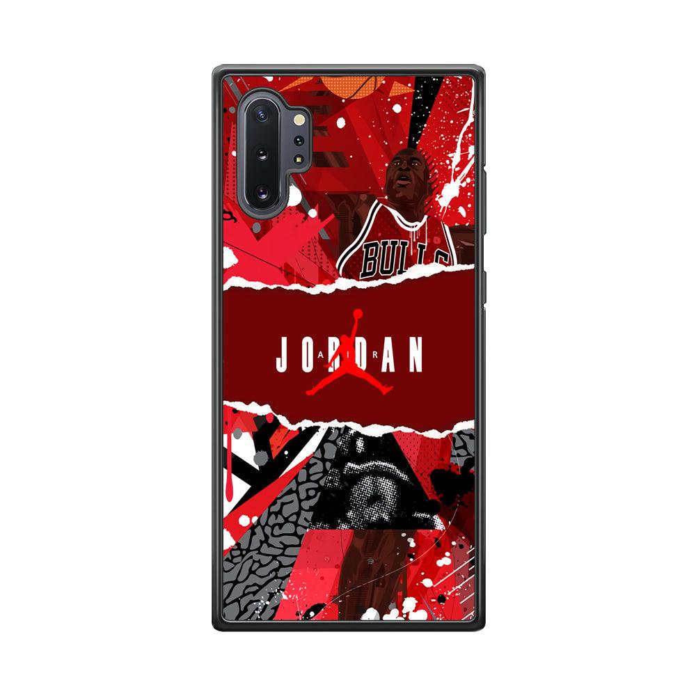 Air Jordan Real Soul Samsung Galaxy Note 10 Plus Case-Rubber Black (2D Case)-Oxvistore