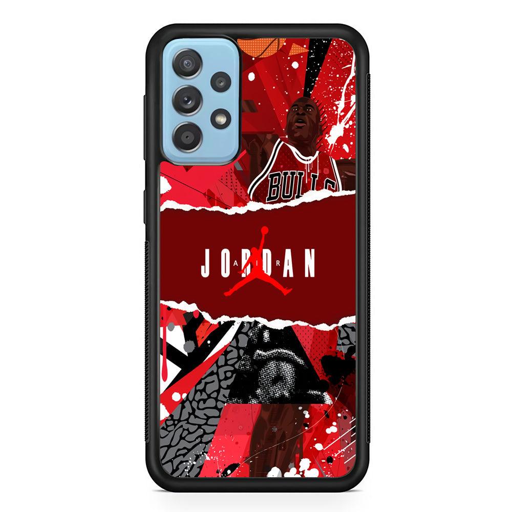 Air Jordan Real Soul Samsung Galaxy A72 Case-Rubber Black (2D Case)-Oxvistore
