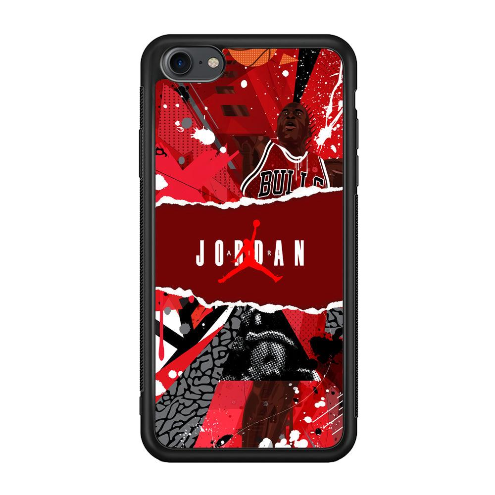 Air Jordan Real Soul iPhone 8 Case-Rubber Black (2D Case)-Oxvistore